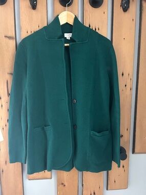 J Crew Emerald Green Sweater Coat